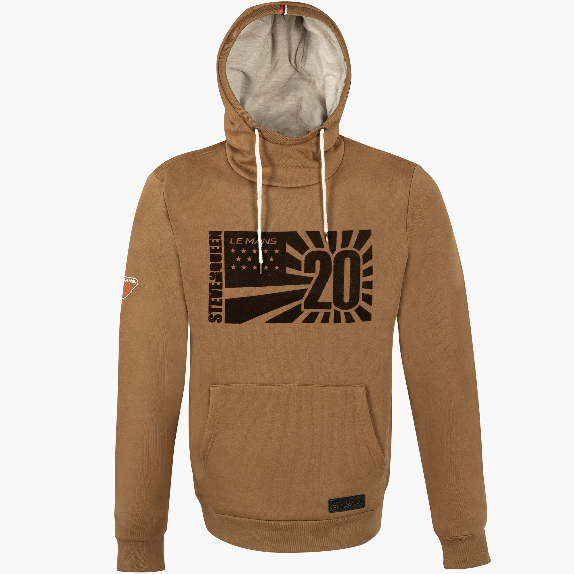 Sweat Capuche New Flag Steve Mcqueen X Le Mans Couleur Tobbacco