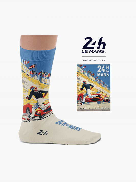 Chaussettes Affiche 1959 - HEEL TREAD X 24H Le Mans