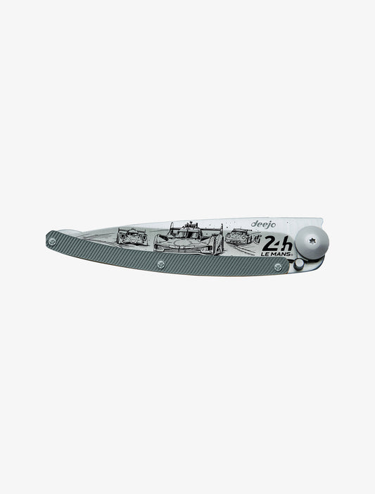 Couteau de Poche TRIO - Aluminium gris foncé - 24h Le Mans x Deejo image 2
