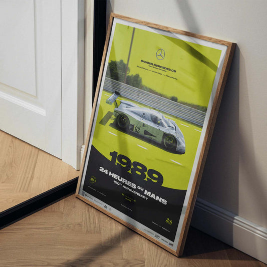 Affiche Sauber Mercedes C9 1989 - 24H Le Mans