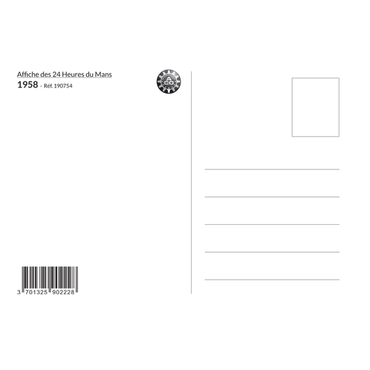 Carte Post Aff 24h 1958