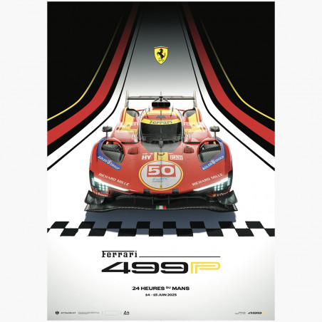 Ferrari 499P 2025 Poster - 24H Le Mans