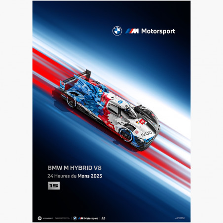BMW M Hybrid V8 2025 Poster - 24H Le Mans