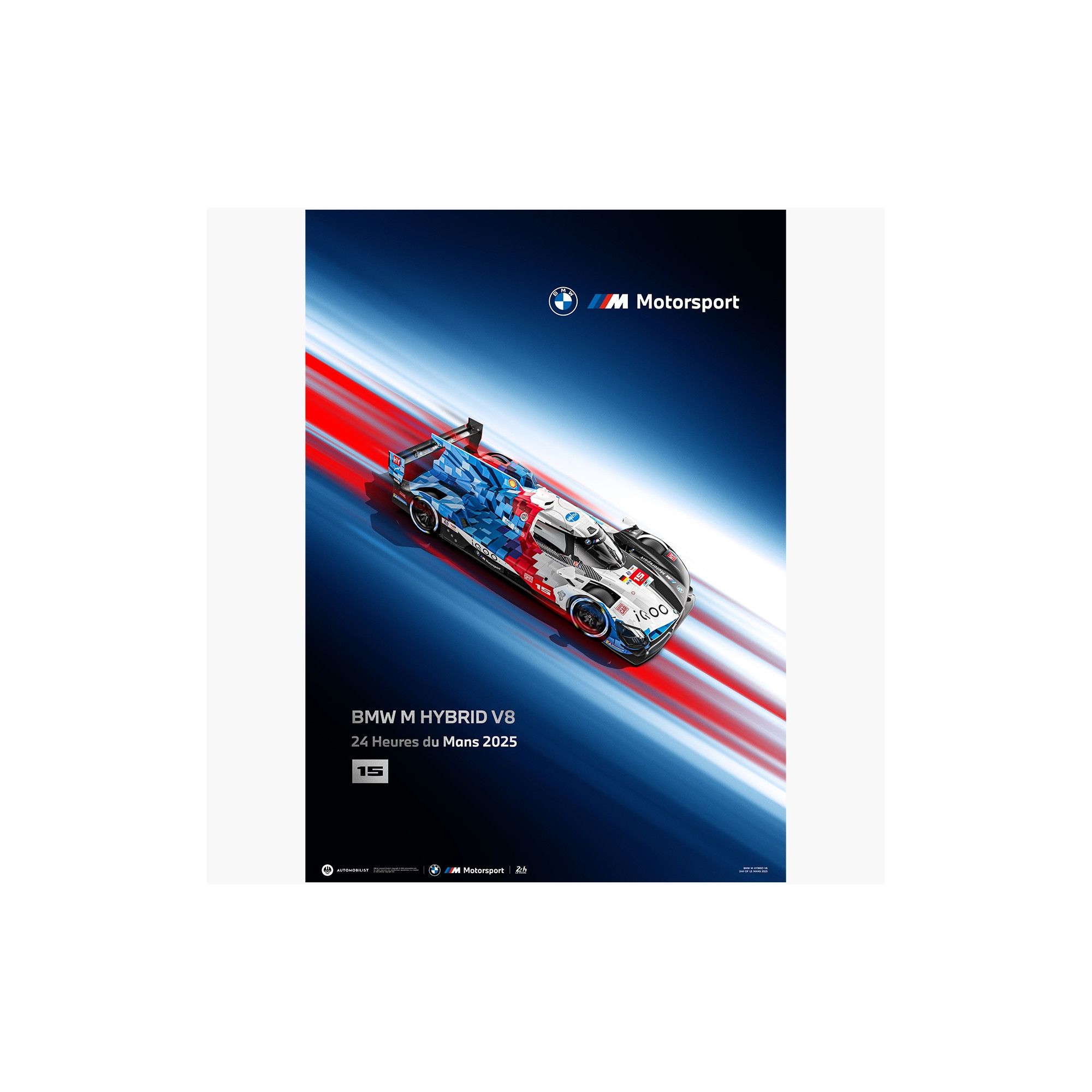 BMW M Hybrid V8 2025 Poster - 24H Le Mans