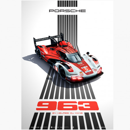 Porsche 963 2025 Poster - 24H Le Mans