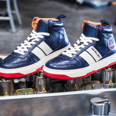 High-top leather sneakers - Carroll Shelby Cobra