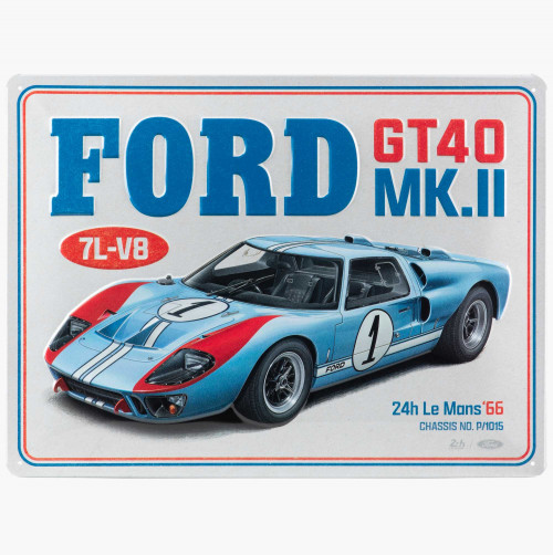 Ford Metal Decorative Plaque - 24h Le Mans