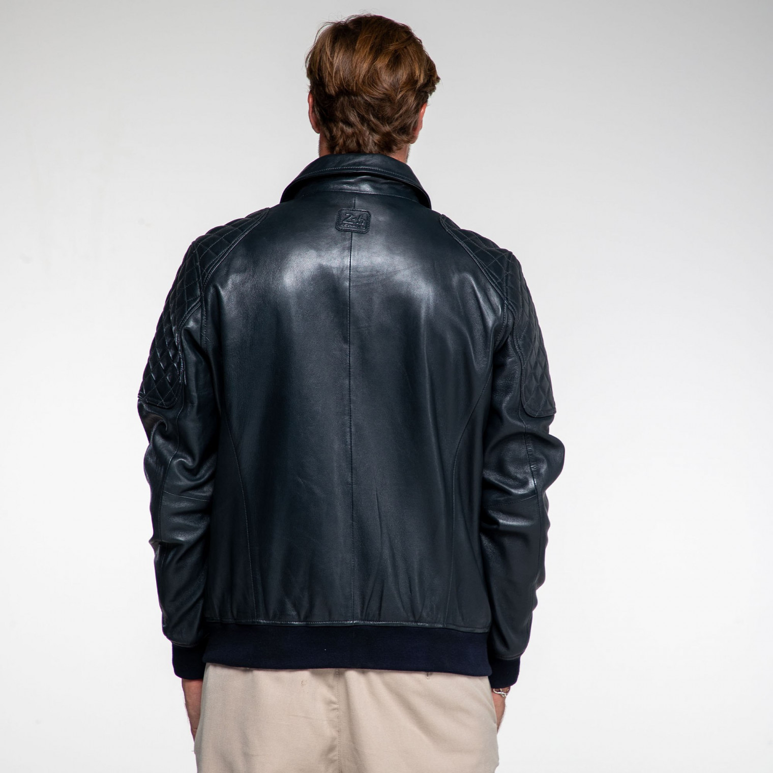 Leather Jacket Terrence - Steve McQueen x Le Mans Colour NAVY Size S