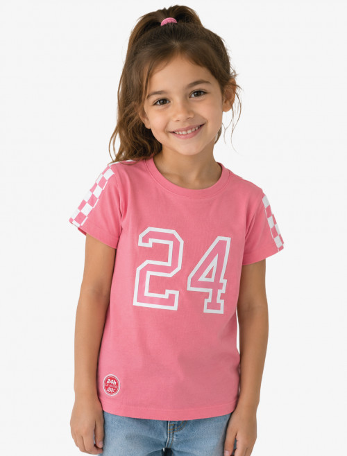 Girls' Checkered T-Shirt - 24H Le Mans