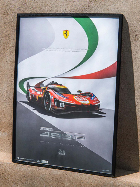 Affiche Ferrari 499P N°51 2026 - 24H Le Mans