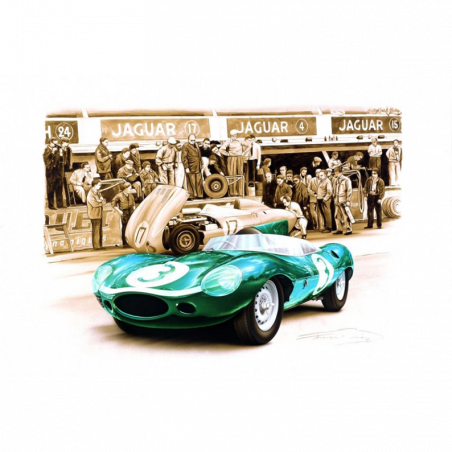 Carte Postale Jaguar 1957