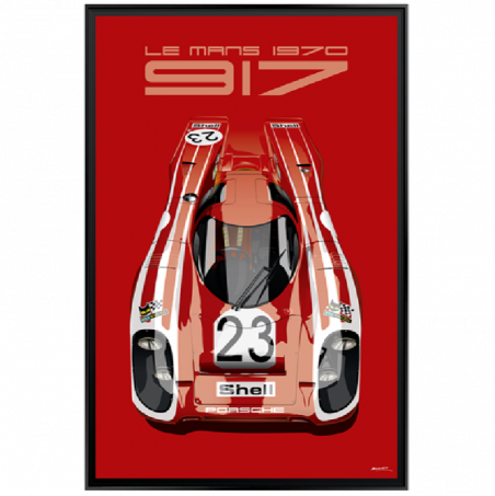 Laminage Porsche 917 Rouge 100cmx70cm 917 De 1970