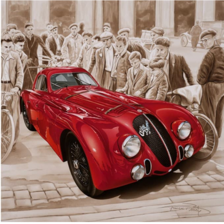 Litho 50x50 Alfa Romeo 8c 1938