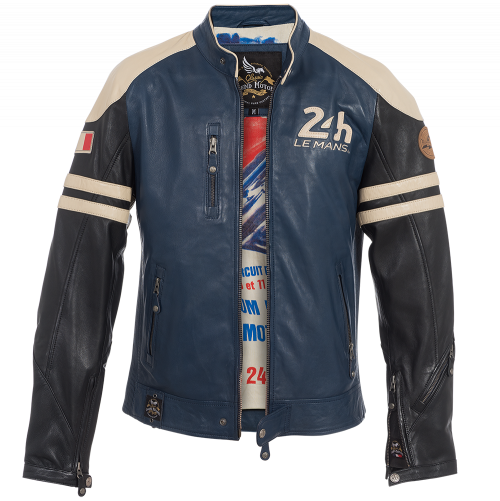 Falcon Blue Leather Jacket 24H