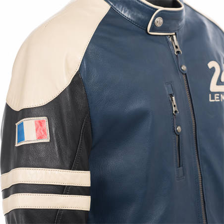 Blouson cuir Falcon Blue 24h Le Mans