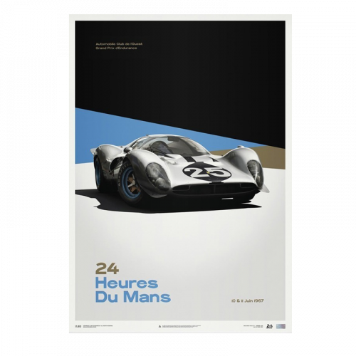 Affiche Ferrari 412p  25 1967  - Unique & Limited