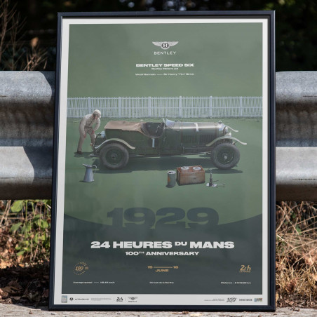 Bentley Speed Six Poster 1929 - 24H Le Mans