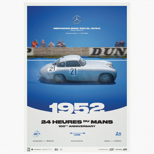 Miniature Mercedes 300SL #20 Le Mans 1952 - IXO 1:43 - LMC098