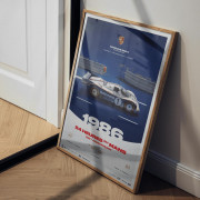 Poster Porsche 962 C 1986 - 24H Le Mans
