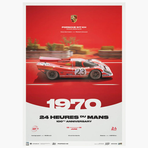 Affiche Porsche 917 KH 1970 - 24H Le Mans