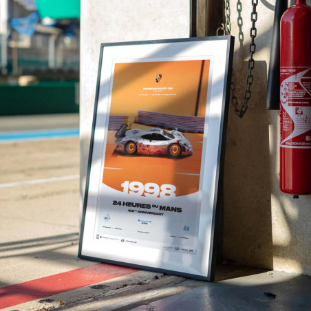 Affiche Porsche 911 GT1 1998 - 24H Le Mans