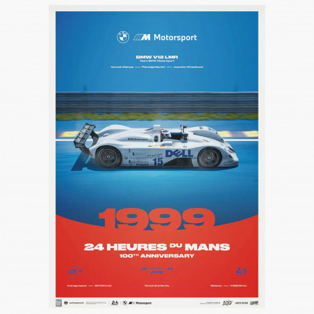 Affiche BMW V12 LMR 1999 - 24H Le Mans