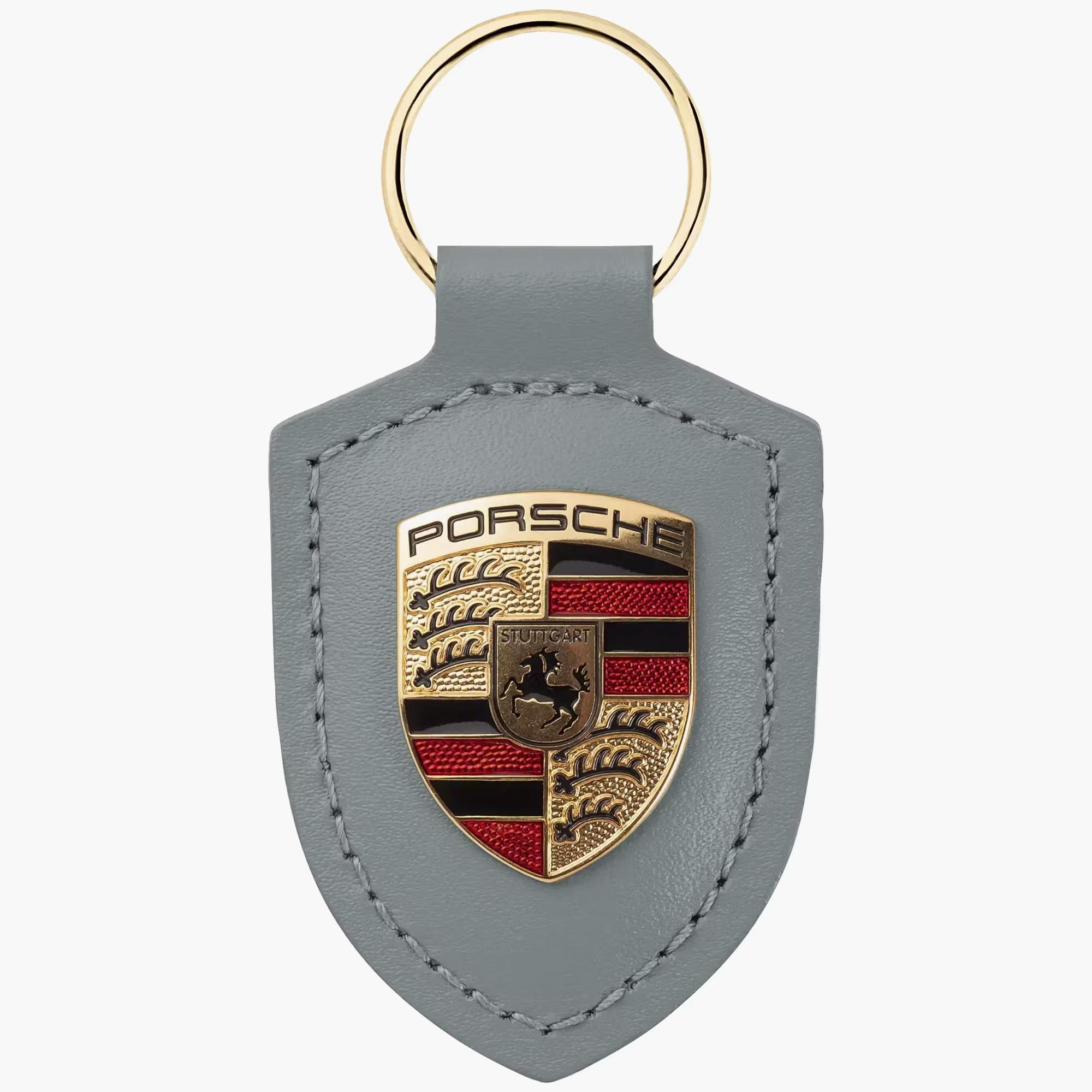 Porte clé Porsche cuir automobile - Équipement auto