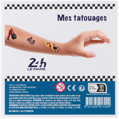Planche De Tatouage - 24h Le Mans
