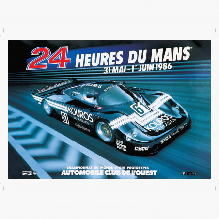 Postcard Poster 1986 - 24h Le Mans