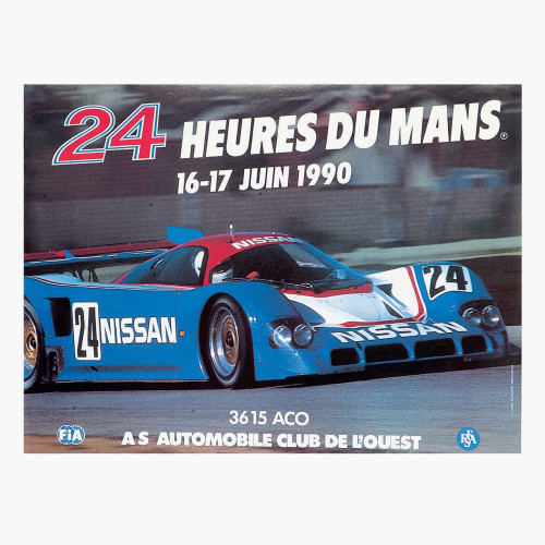 Postcard Poster 1990 - 24h Le Mans