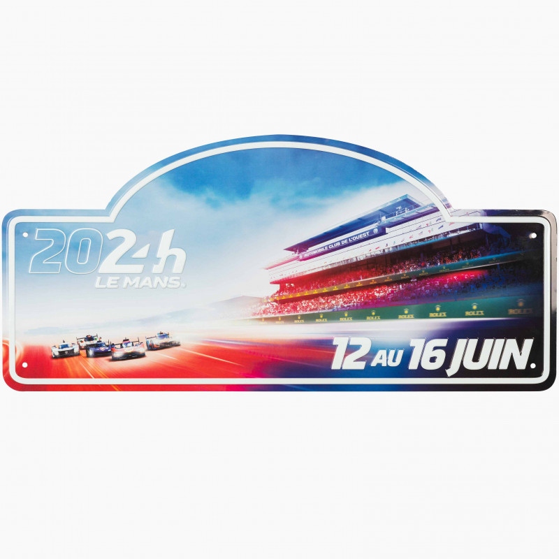 PLAQUE MÉTAL VOITURE voiture de course ancienne 24h du mans 30 X 20 CM