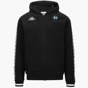 Kappa - Sweat Zippé Capuche Scipione Noir