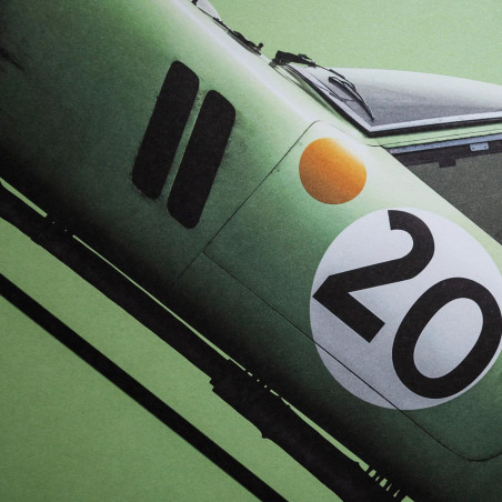 Poster Ferrari 250 GTO Green 1962 - 24h Le Mans