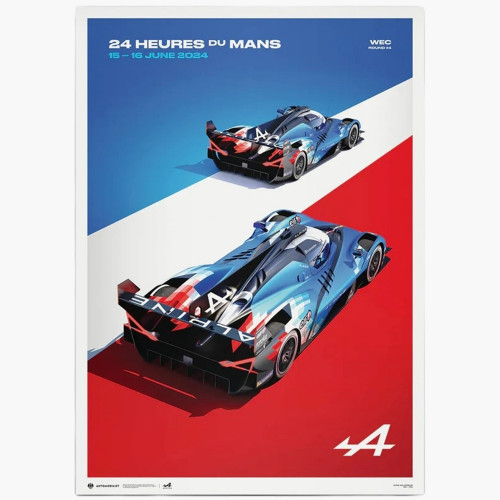 Affiche Alpine A424 2024 - 24H Le Mans