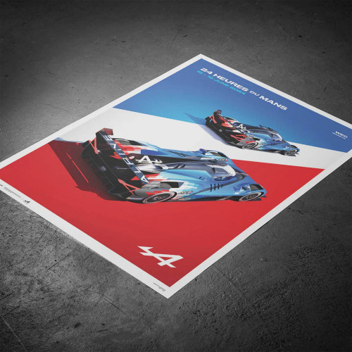 Affiche Alpine A424 2024 - 24H Le Mans