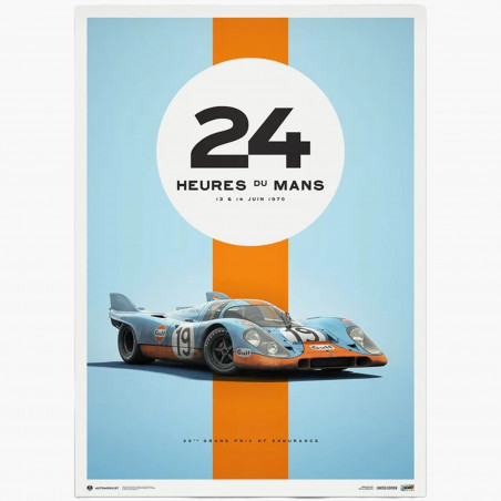 Affiche Porsche 917 Gulf - 24H Le Mans