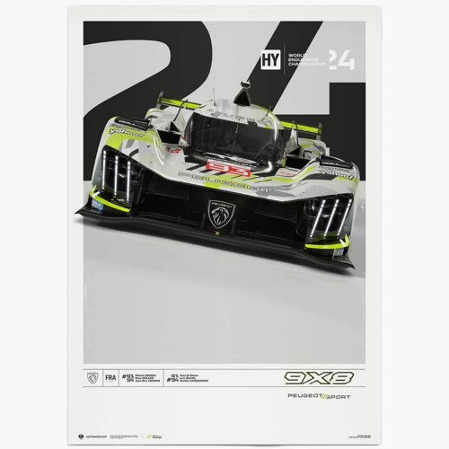 Poster Peugeot 9x8 2024 - 24H Le Mans