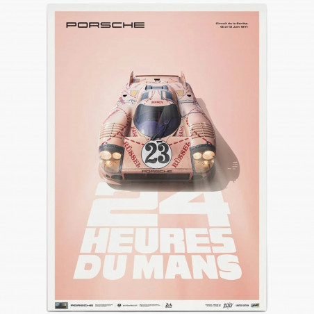 Poster 1971 Porsche 917 Pink Pig - 24H Le Mans