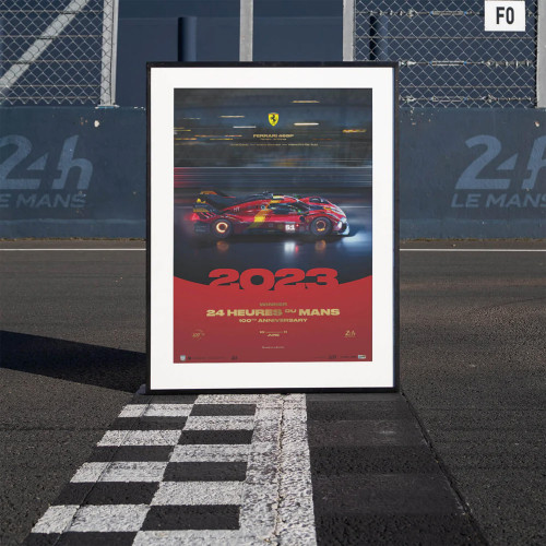 Affiche Ferrari 499P 2023 - 24H Le Mans