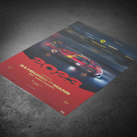 Affiche Ferrari 499P 2023 - 24H Le Mans