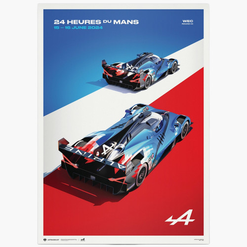 Poster Alpine A424 2024 - 24H Le Mans