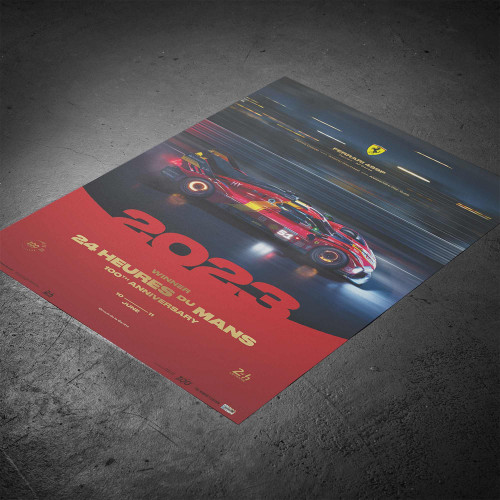 Affiche Ferrari 499P 2023 - 24H Le Mans