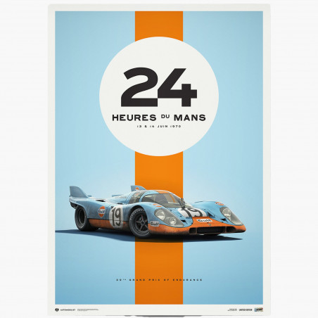 Affiche Porsche 917 Gulf - 24H Le Mans