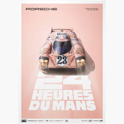 Affiche Porsche 917 Pink Pig 1971 - 24H Le Mans