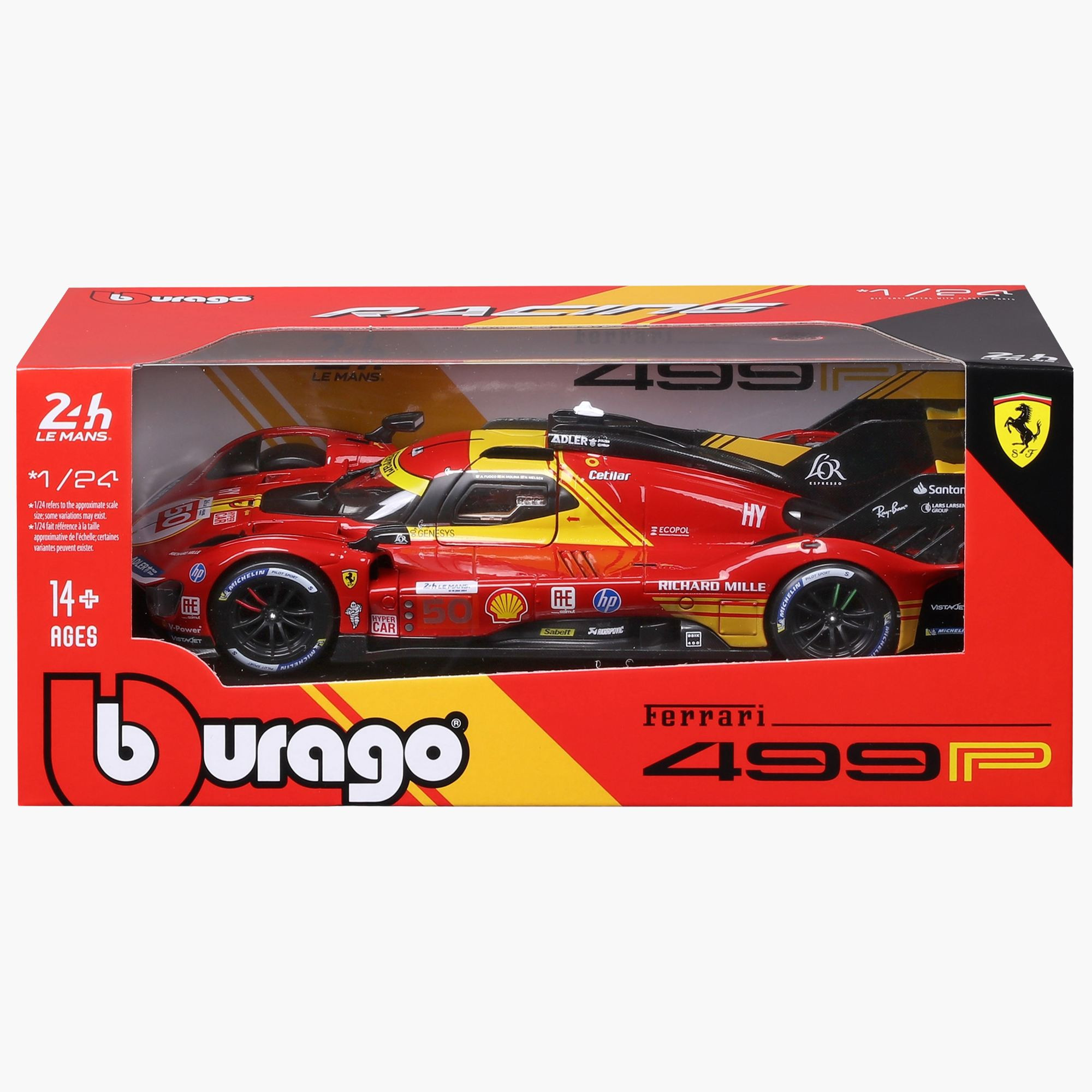 FERRARI 499P N°50 2024 1/18 - BBURAGO | Official Store 24H of Le Mans