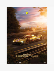 Affiche Ferrari 499P AF Corse 2025 - 24H Le Mans