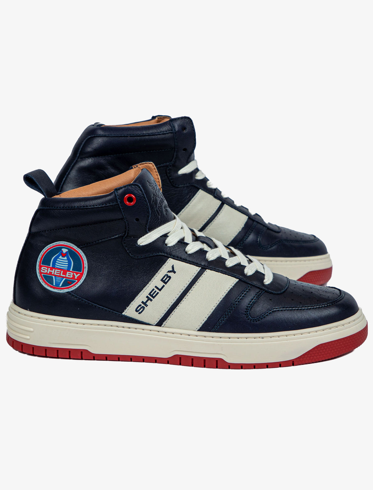 Leather high-top sneakers - Carroll Shelby Cobra